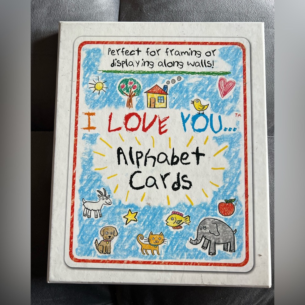 I Love You Kids Alphabet Letters Cards | Kindergarten Learning Toys